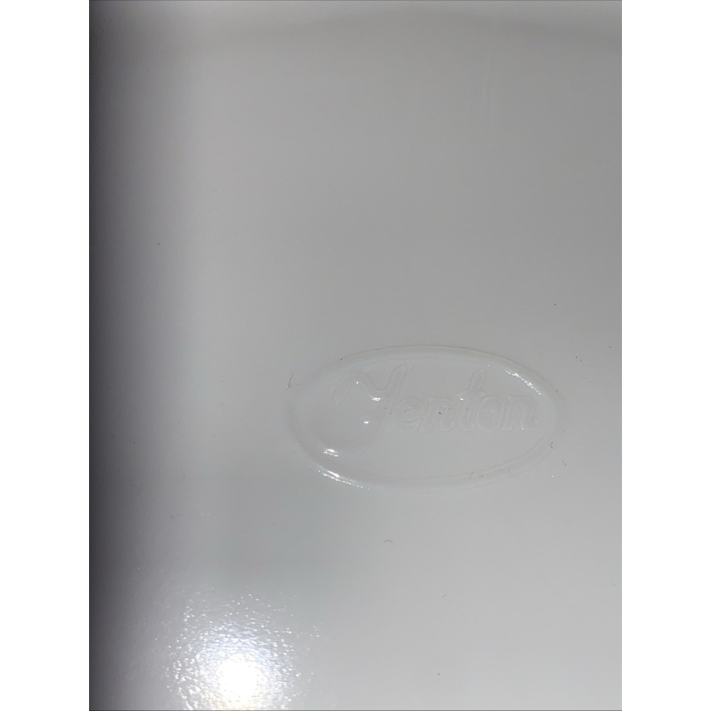 Vintage Fenton Hobnail White Milk Glass Divided Relish Serving Dish Oval - Picture 5 of 8